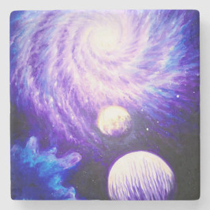 Posavasos De Piedra Galaxia y planetas