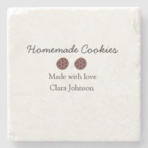 Posavasos De Piedra Galletas caseras añade tu nombre de texto personal