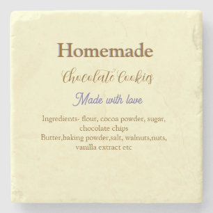 Posavasos De Piedra Galletas de chocolate caseras hechas con amor añad