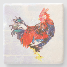 Posavasos De Piedra gallináceo macho ,rooster