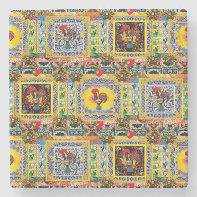 Posavasos De Piedra Galo de Barcelos, Portugal (Anverso)