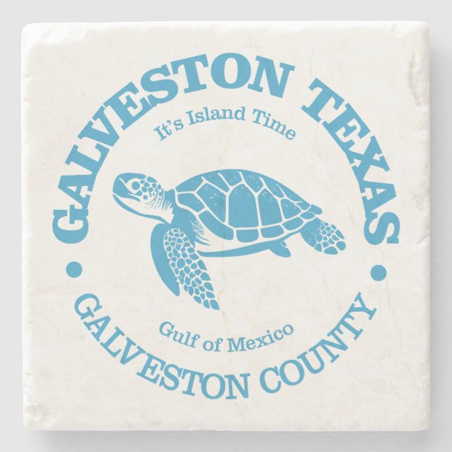 Posavasos De Piedra Galveston (tortuga marina) (Anverso)