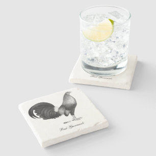 Posavasos De Piedra Gamecock Red Hatch