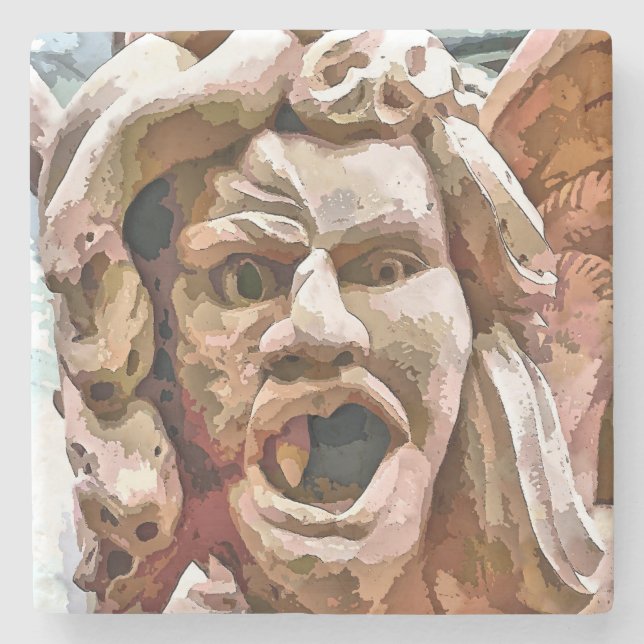POSAVASOS DE PIEDRA GARGOYLE (Anverso)