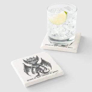 Posavasos De Piedra Gargoyle Demon Stone Magnet