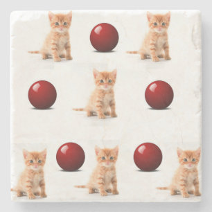 Posavasos De Piedra Gatito De Pascua De Piedra De Mármol