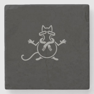 Posavasos De Piedra Gato cómico