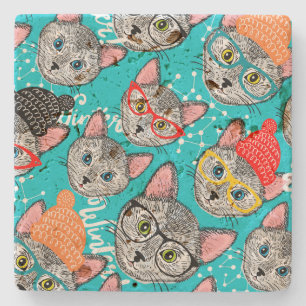 Posavasos De Piedra Gato en el gorra