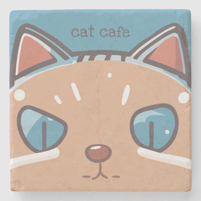 Posavasos De Piedra Gato gatito frente (Anverso)