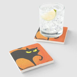 Posavasos De Piedra Gato negro