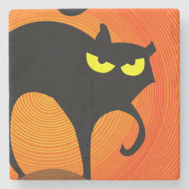 Posavasos De Piedra Gato negro