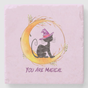Posavasos De Piedra Gato negro - Eres mágico