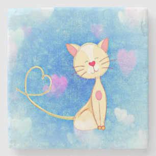 Posavasos De Piedra Gato soñador
