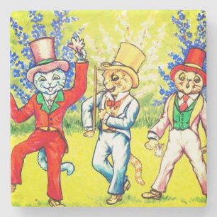 Posavasos De Piedra Gatos Bailarines