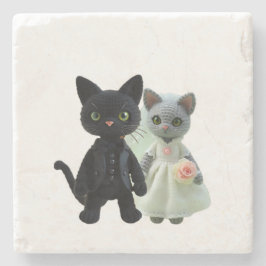 Posavasos De Piedra Gatos de matrimonio