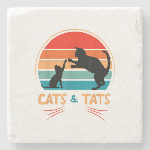 Posavasos De Piedra Gatos & Tats - Gato