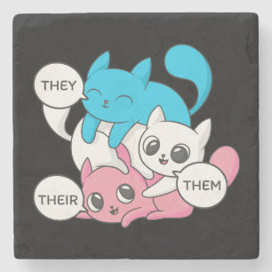 Posavasos De Piedra Gatos trans. Ellos les pronuncian sus Pronósticos 