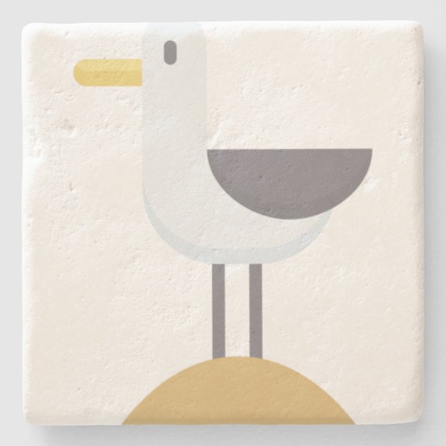 Posavasos De Piedra gaviota (Anverso)
