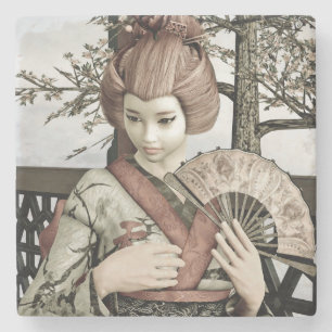 Posavasos De Piedra Geisha Vintage