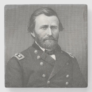 Posavasos De Piedra General Ulises Simpson Grant, grabado después de