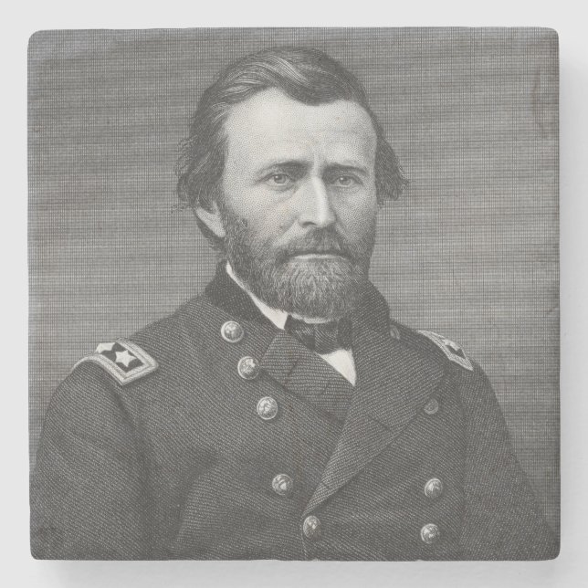 Posavasos De Piedra General Ulises Simpson Grant, grabado después de (Anverso)