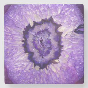 Posavasos De Piedra Geode de Ageo Púrpura Caída