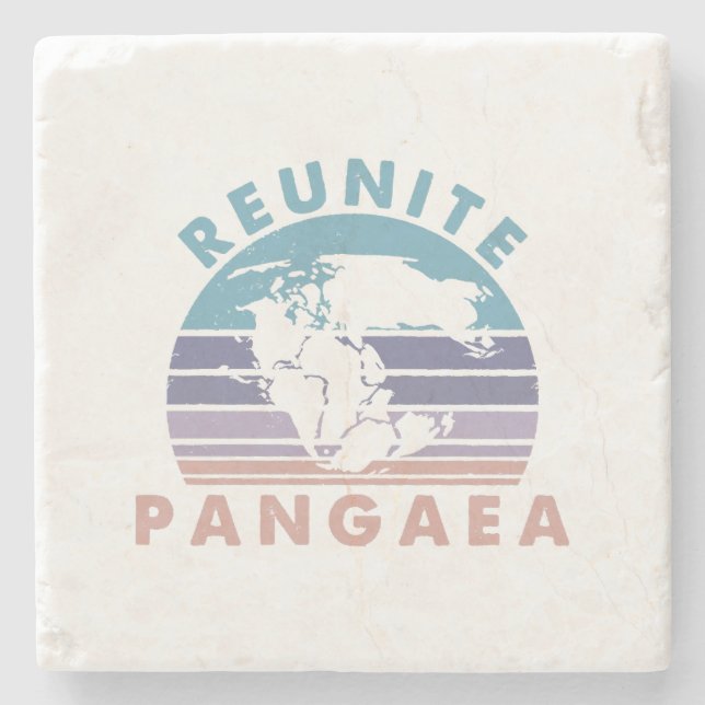 Posavasos De Piedra Geologista Gift divertida Geología Reúne Pangeae (Anverso)