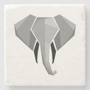Posavasos De Piedra Geometría Cabeza elefante
