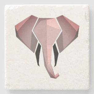 Posavasos De Piedra Geometría Cabeza elefante