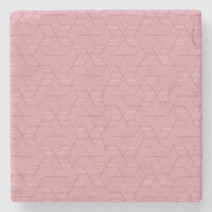 Posavasos De Piedra Geometría de línea: textura vintage moderna