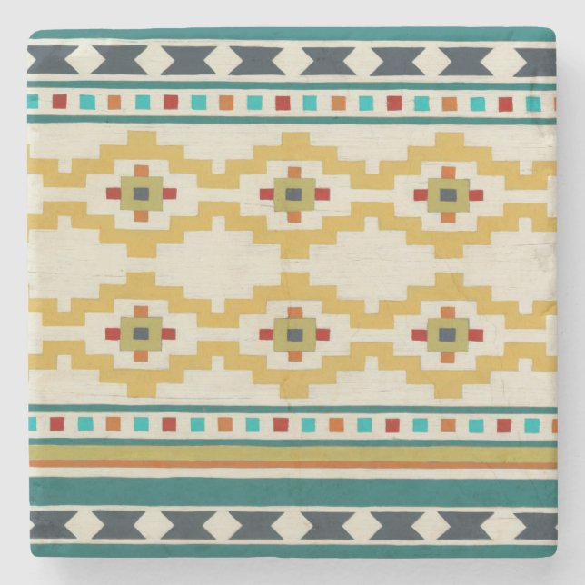 Posavasos De Piedra Geometría del Suroeste III (Anverso)