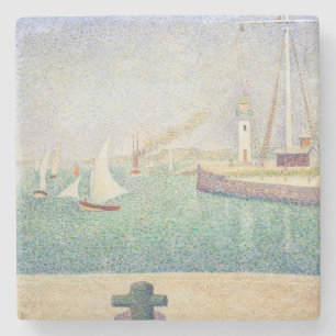 Posavasos De Piedra Georges Seurat - Entrada del puerto de Honfleur