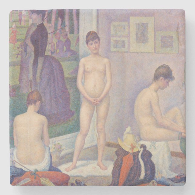 Posavasos De Piedra Georges Seurat - Los Modelos (Anverso)