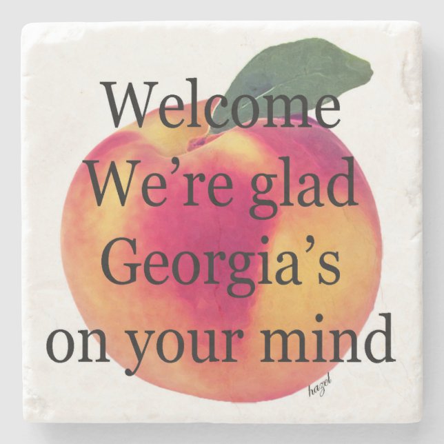 Posavasos De Piedra Georgia En Tu Mente, (Anverso)