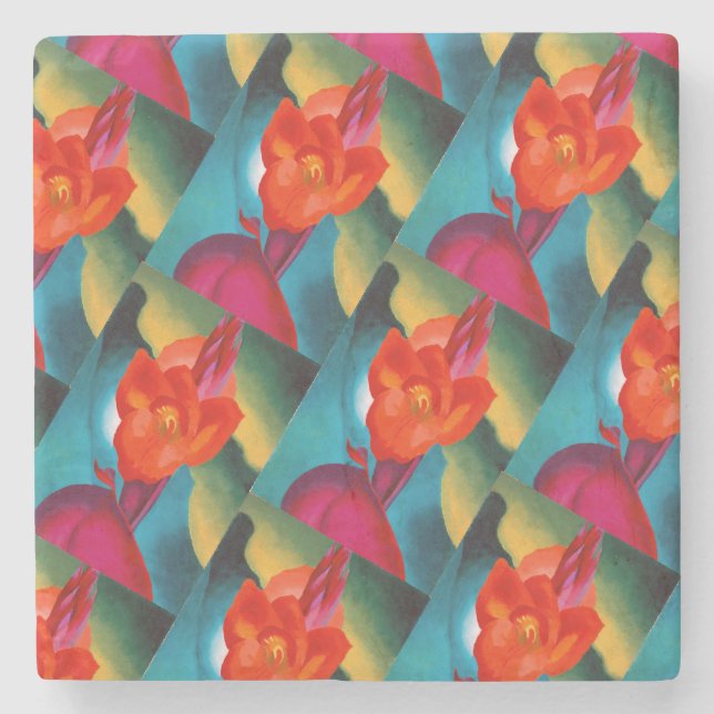Posavasos De Piedra Georgia O'Keefe 1919 Red Canna (Anverso)