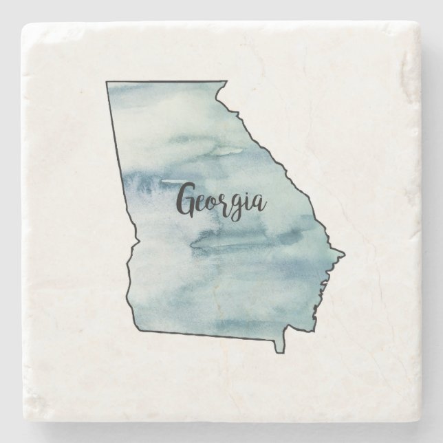 Posavasos De Piedra Georgia State Map Marble Stone Coaster (Anverso)