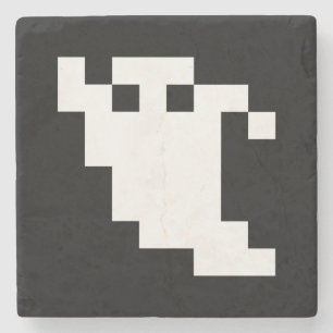 Posavasos De Piedra Ghost de 8 bits de píxeles
