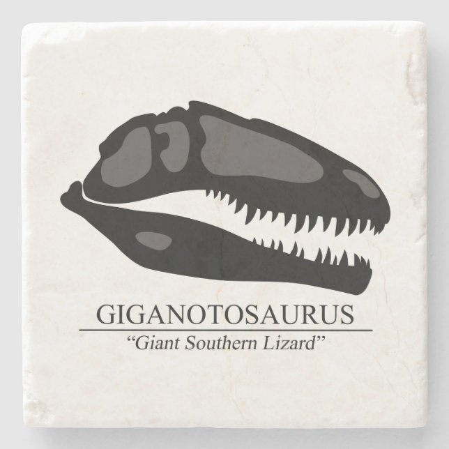 Posavasos De Piedra Giganotosaurus Skull (Anverso)