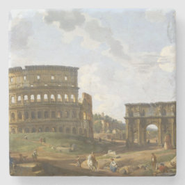 Posavasos De Piedra Giovanni Paolo Panini Vista del Coliseo