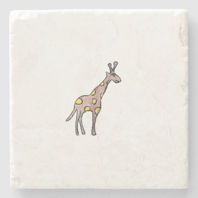 Posavasos De Piedra Giraffe (Anverso)