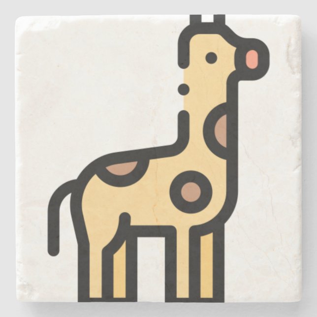 Posavasos De Piedra Giraffe (Anverso)