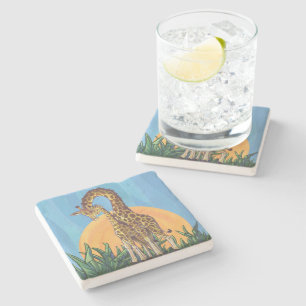 Posavasos De Piedra Giraffe Mama y Baby