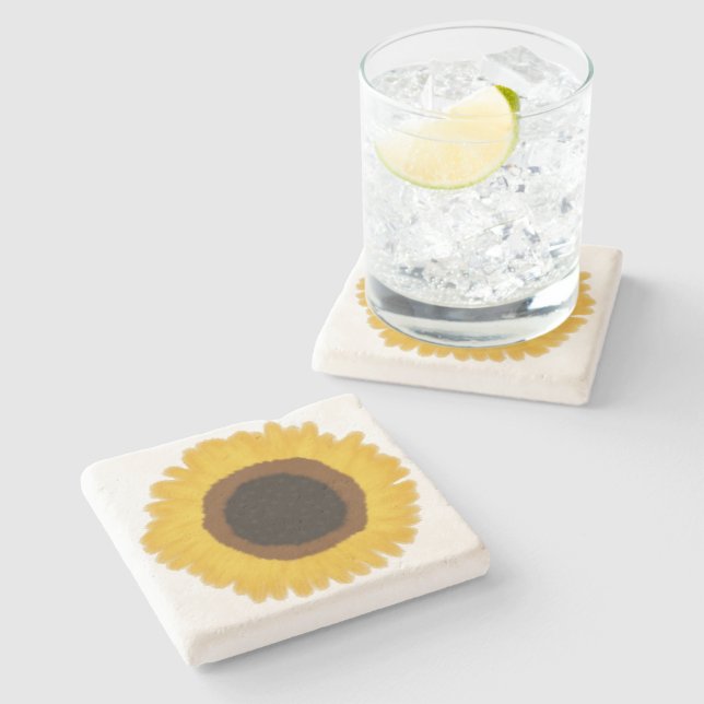 Posavasos De Piedra Girasol (Lateral)