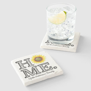 Posavasos De Piedra Girasol casero brillante y soleado Housewarmer