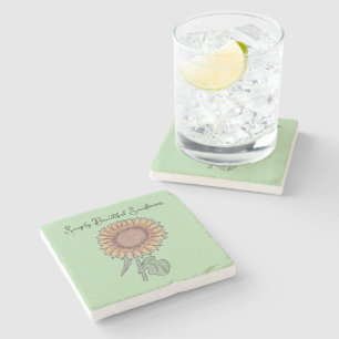 Posavasos De Piedra Girasol simplemente hermoso