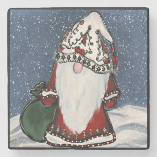 POSAVASOS DE PIEDRA GNOMO DE NAVIDAD