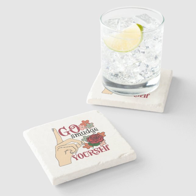 Posavasos De Piedra Go Smudge Yourself Coasters (Lateral)
