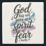 Posavasos De Piedra God Has Not Given Us A Spirit Of Fear Christian<br><div class="desc">God Has Not Given Us A Spirit Of Fear Christian Stone Coaster</div>