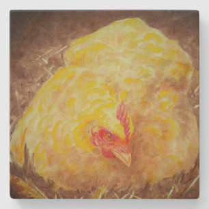 Posavasos De Piedra Goldie la montaña rusa de pollo