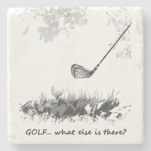 Posavasos De Piedra Golf Qué más hay de la cita del golf divertido
